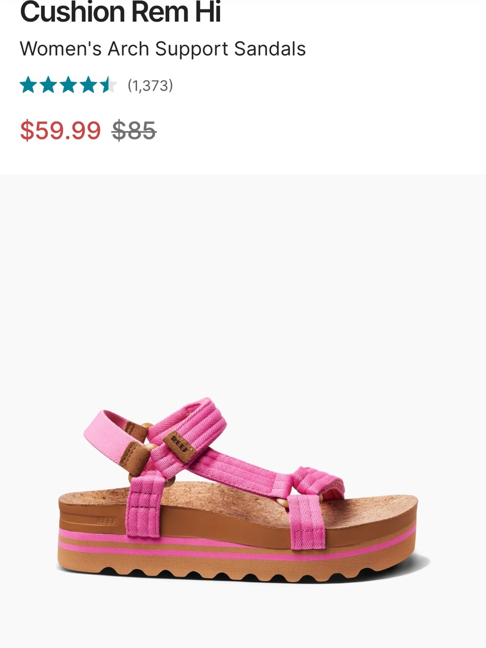 Pink Strappy Cork Footbed Sandals - Picture 4 of 4